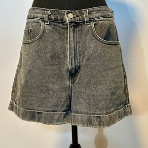 American Apparel 90s Style Black Denim cuffed Shorts, Size 31